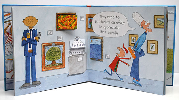 two-page spread from Arlo's ARTrageous Adventure