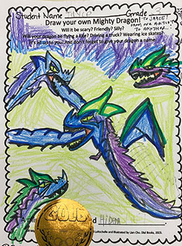 Dragon drawing from Lincoln Elementary
