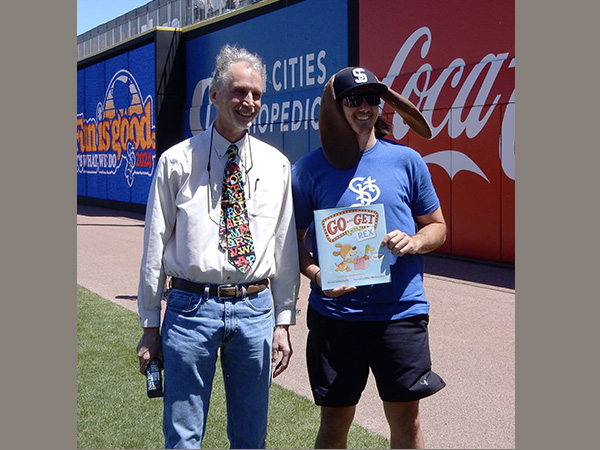 Having fun at the Saint Paul Saints Game with Kody Funderburk.