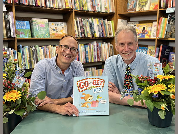 Cheering the arrival of Go and Get with Rex with my good friend Mike Wohnoutka.