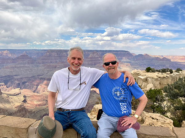 David and Gary at the Grand Canyon